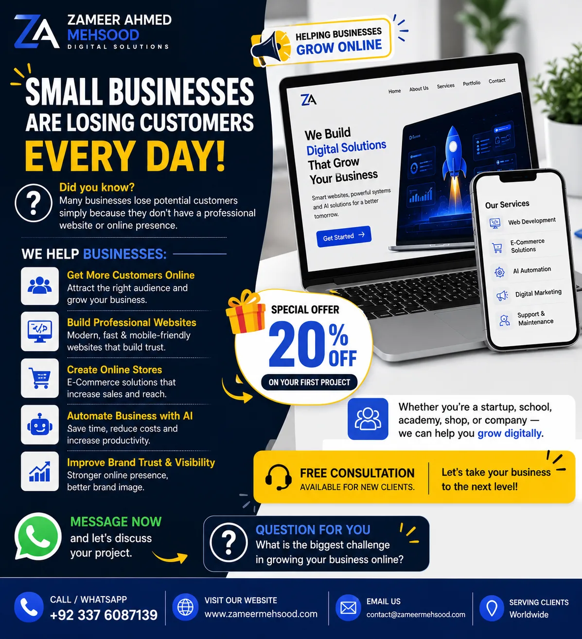 Small Businesses Are Losing Customers Every Day Without a Professional Website
