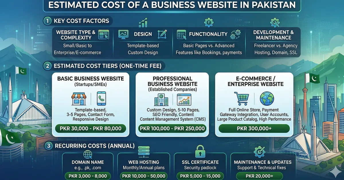 How Much Does a Business Website Cost in Pakistan?