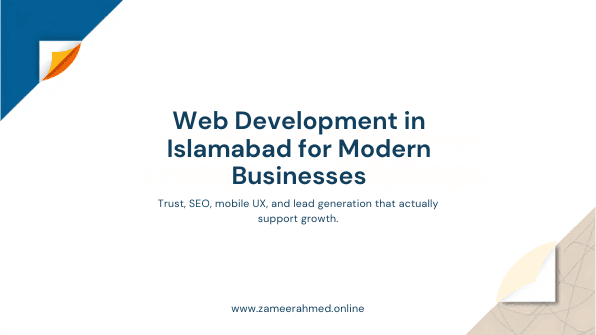 Web development in Islamabad for modern businesses Canva cover